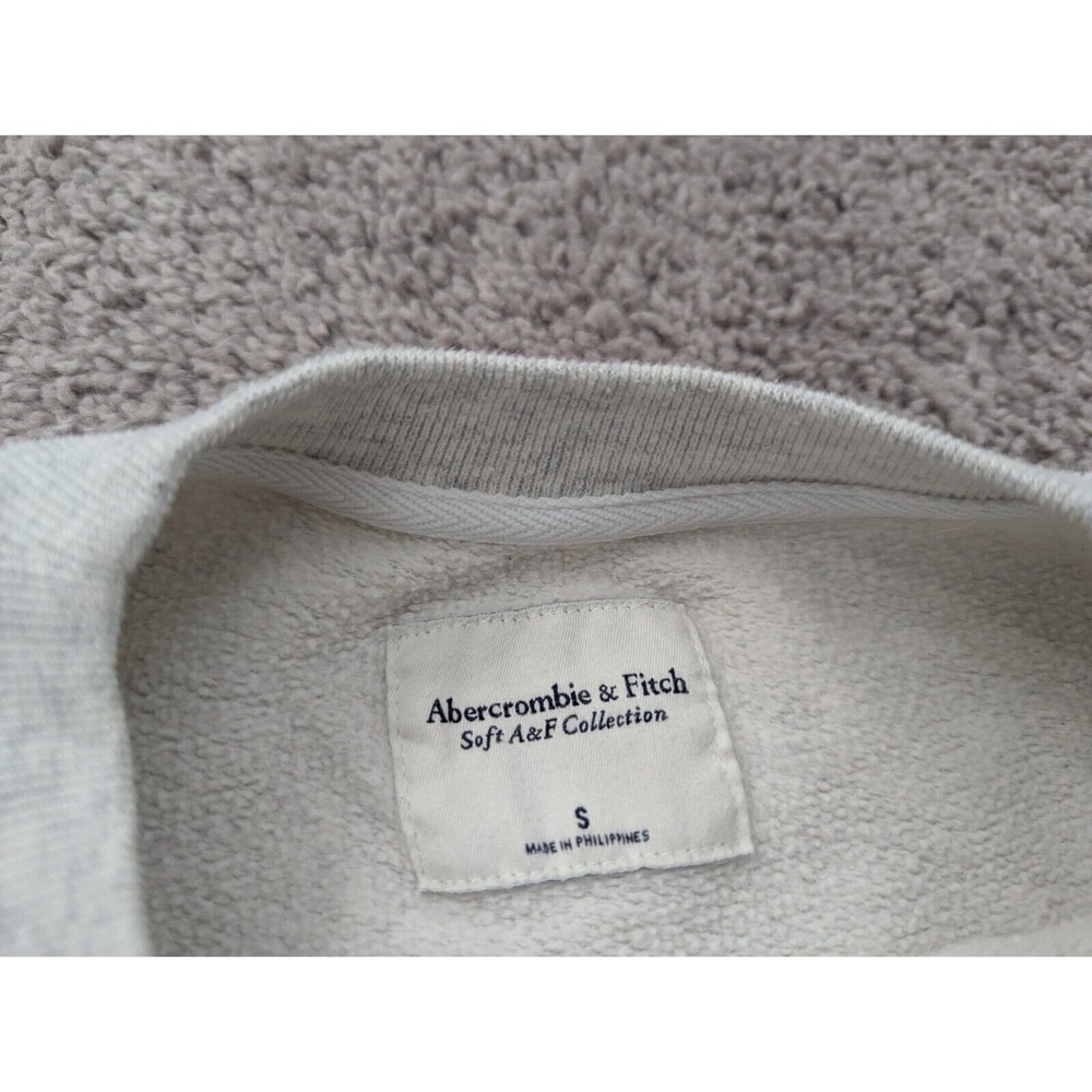 Abercrombie & Fitch Sweater Womens Small Pullover Fleece Colorblock Gray - Picture 2 of 7